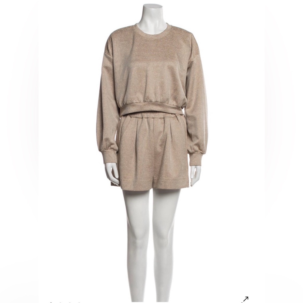 Women's Shimmering Beige Top